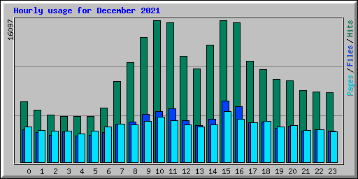 Hourly usage for December 2021